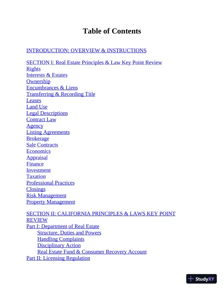 California Real Estate License Express: All-in-One Review and Testing (2020), page 5