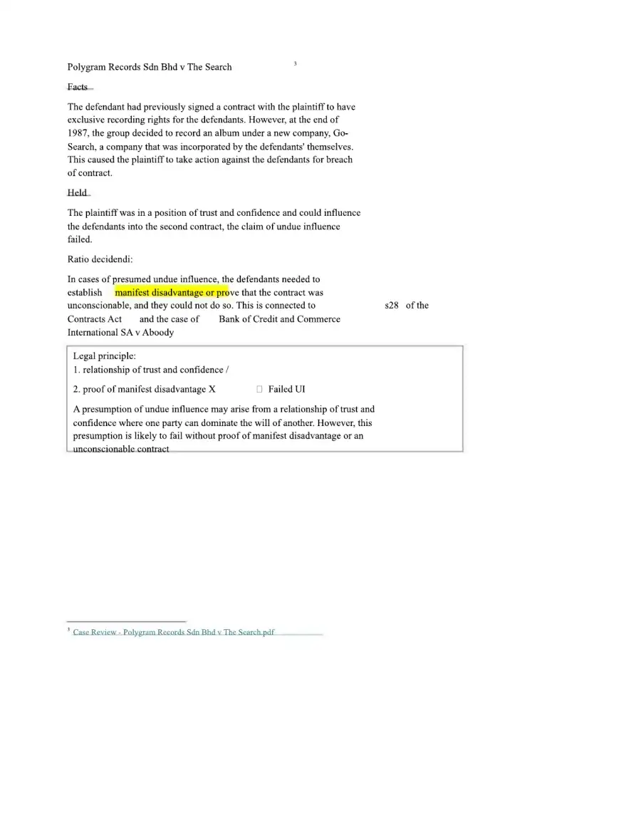 Undue Influence in Contract Law Key Cases and Clas, page 2