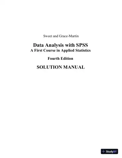 Solution Manual for Data Analysis with SPSS: A First Course in Applied Statistics, 4th Edition - Page 1 preview image