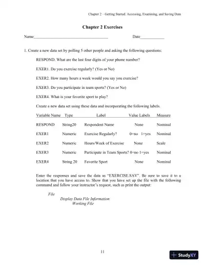 Solution Manual for Data Analysis with SPSS: A First Course in Applied Statistics, 4th Edition - Page 14 preview image