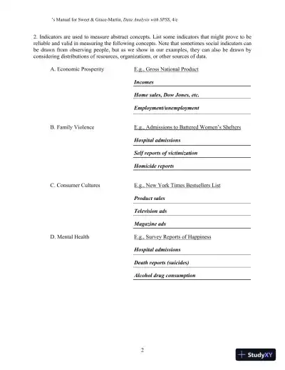 Solution Manual for Data Analysis with SPSS: A First Course in Applied Statistics, 4th Edition - Page 5 preview image