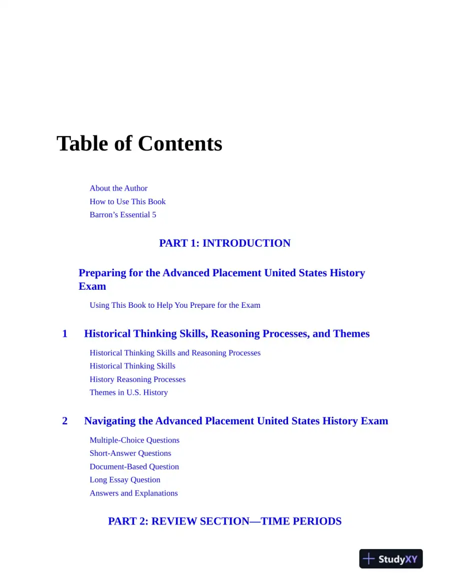 AP U.S. History Premium, 2024: 5 Practice Tests + Comprehensive Review + Online Practice (2023), page 10