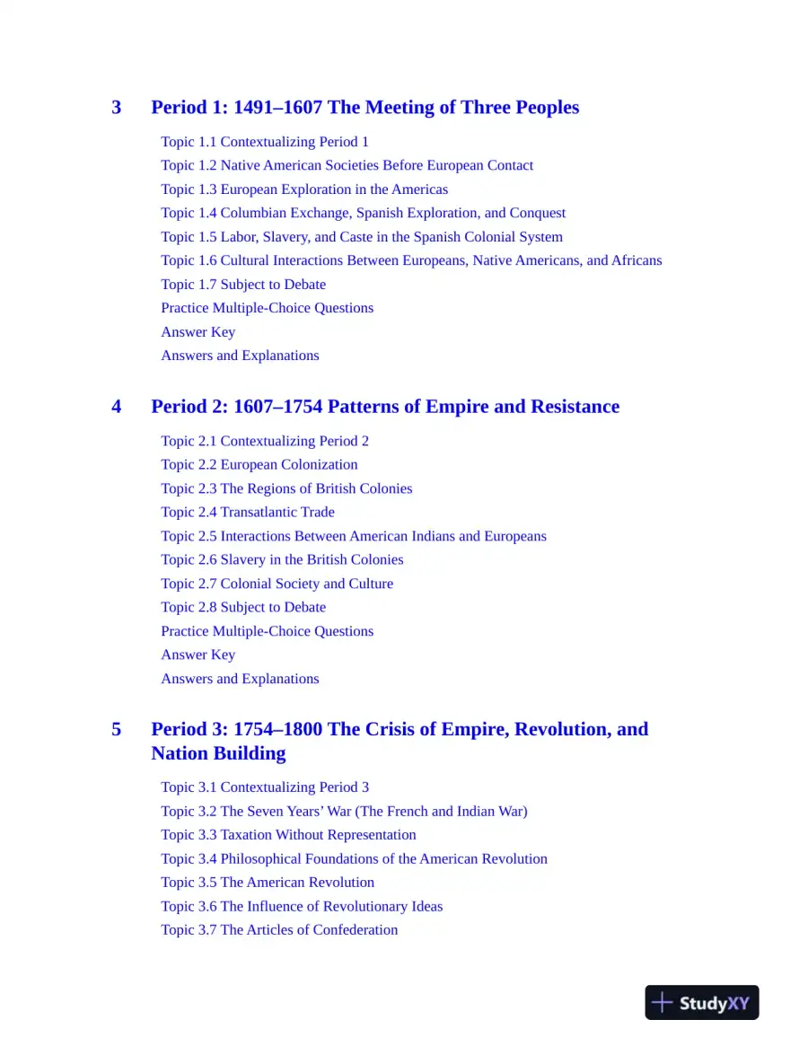 AP U.S. History Premium, 2024: 5 Practice Tests + Comprehensive Review + Online Practice (2023), page 11
