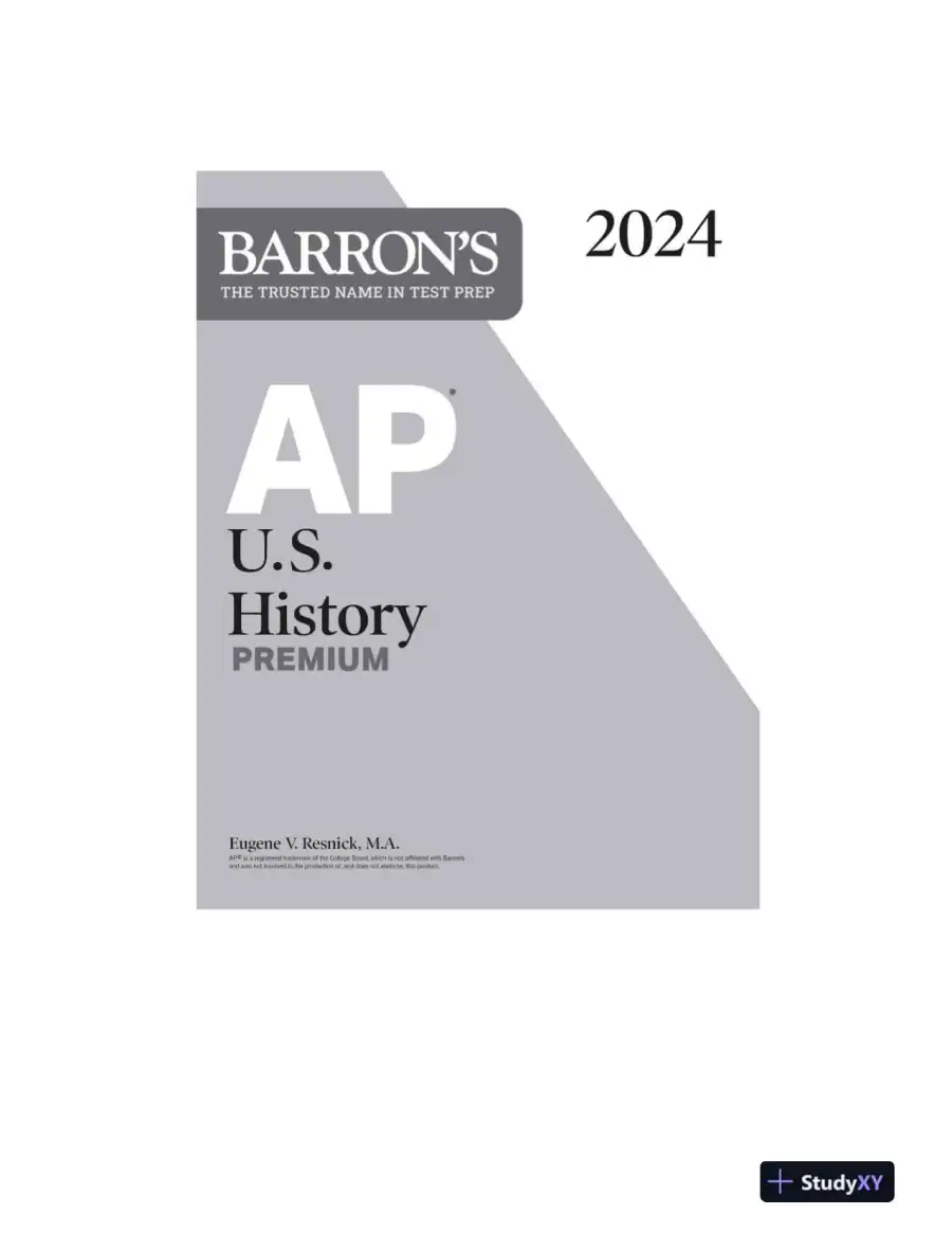 AP U.S. History Premium, 2024: 5 Practice Tests + Comprehensive Review + Online Practice (2023), page 3