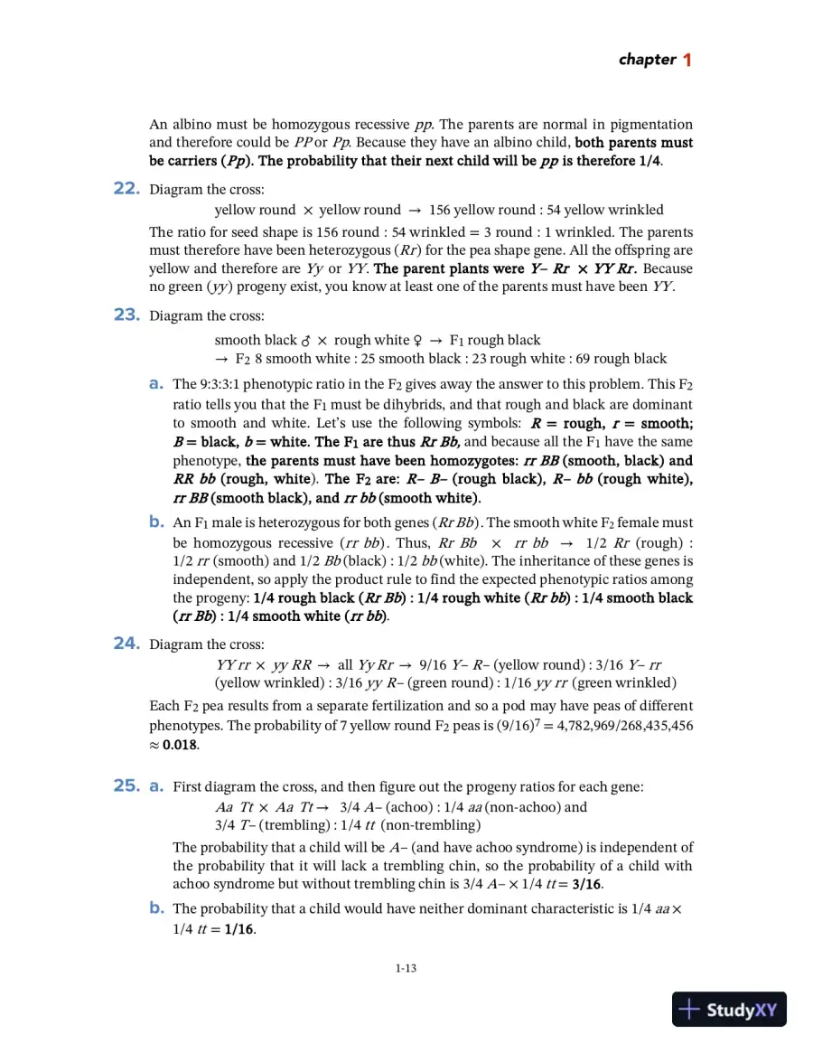 Solution Manual For Genetics: From Genes to Genomes,, 7th Edition, page 14