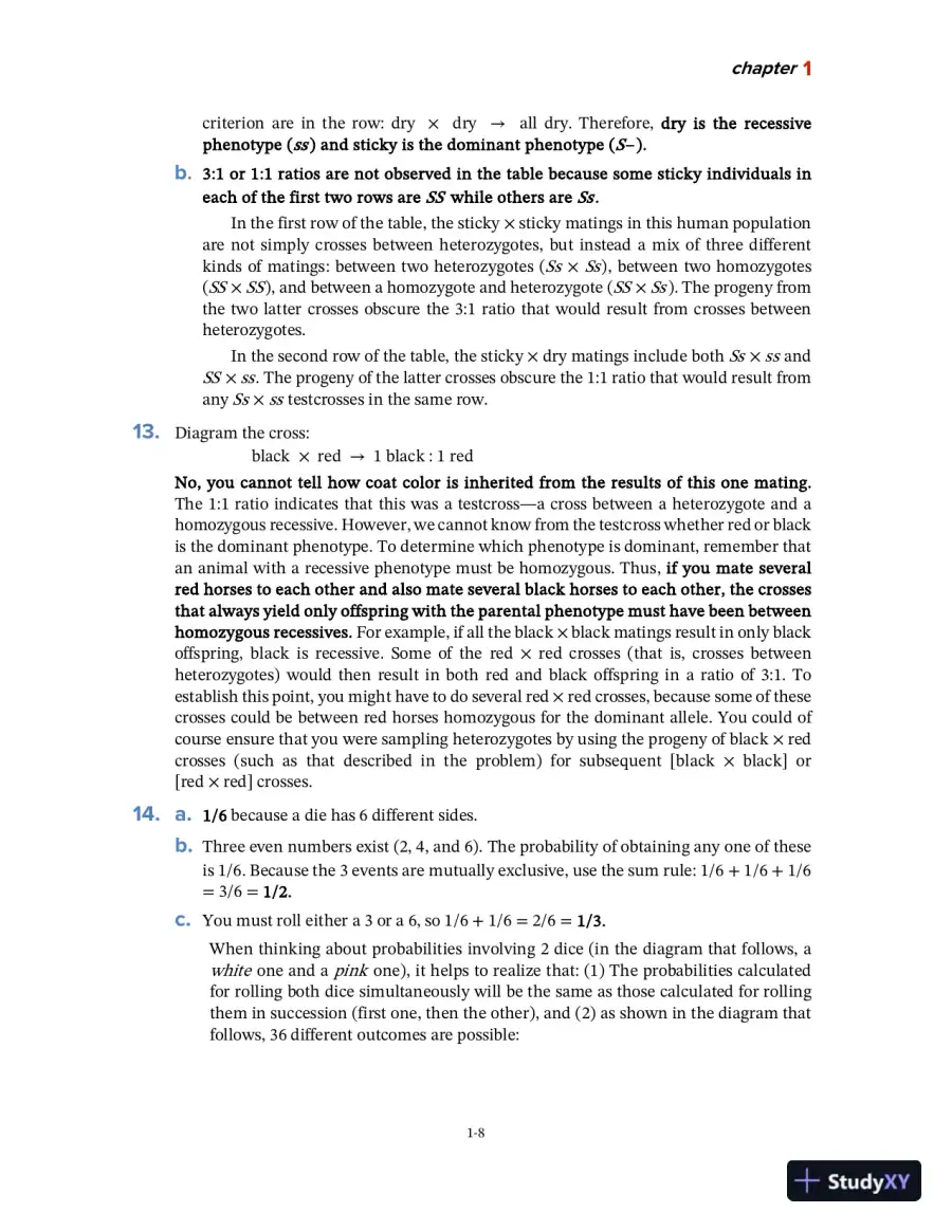 Solution Manual For Genetics: From Genes to Genomes,, 7th Edition, page 9