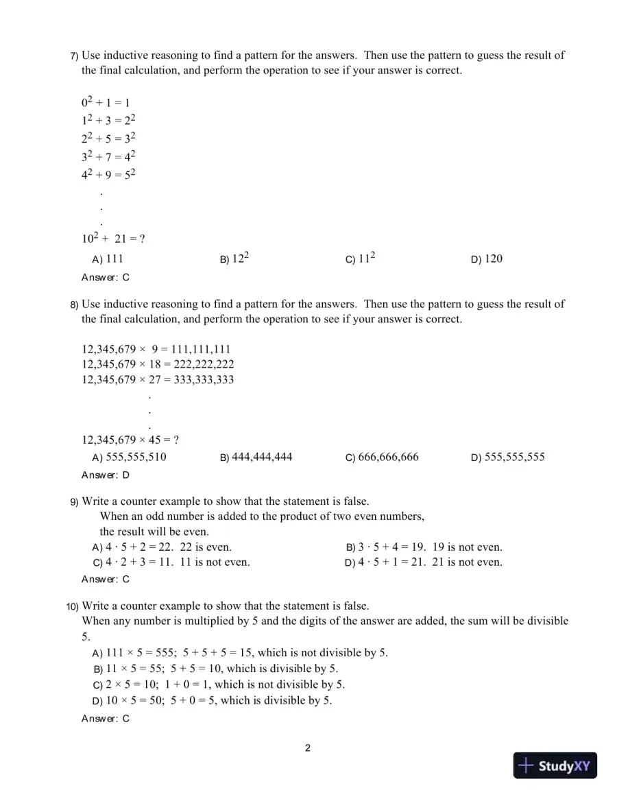 Test Bank For Math in Our World, 4th Edition, page 3