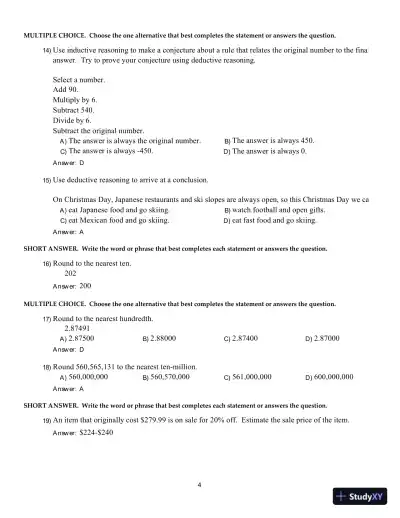 Test Bank For Math in Our World, 4th Edition - Page 5 preview image