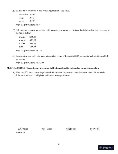 Test Bank For Math in Our World, 4th Edition - Page 6 preview image