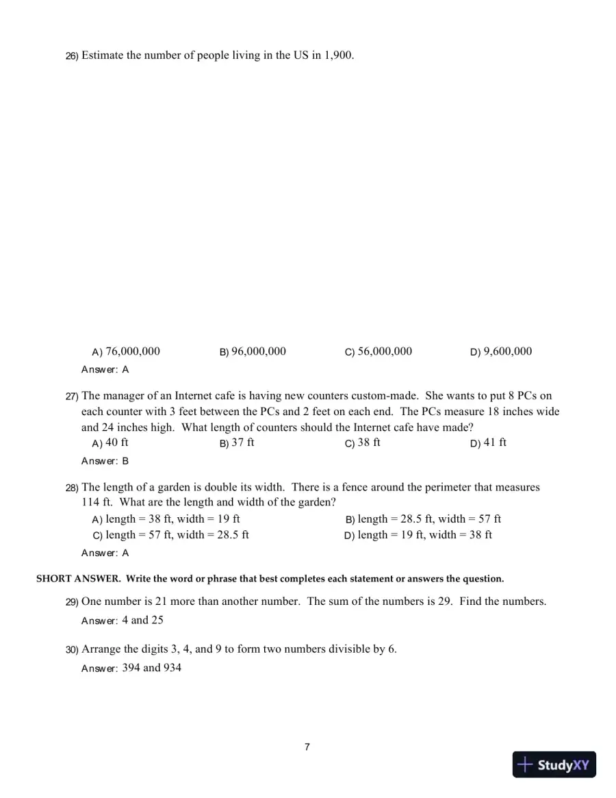 Test Bank For Math in Our World, 4th Edition, page 8