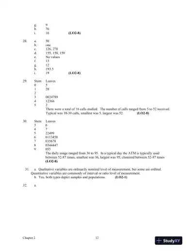Basic Statistics For Business And Economics, First Canadian Edition Solution Manual - Page 16 preview image