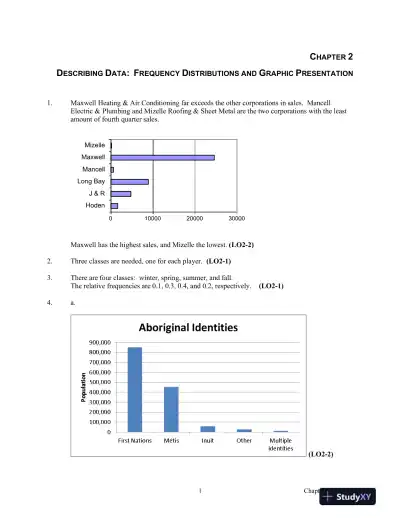 Basic Statistics For Business And Economics, First Canadian Edition Solution Manual - Page 5 preview image