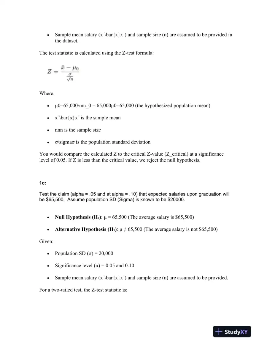 Statistical Analysis of Expected Salaries, Demographics, and Other Factors: A Case Study from the Initial Student Survey, page 4