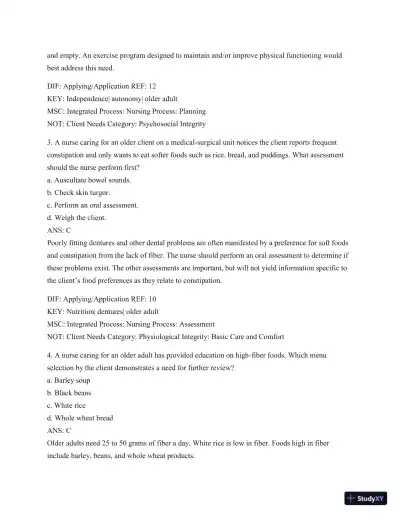 Test Bank For Medical-Surgical Nursing: Patient-Centered Collaborative Care (2 Volume Set), 8th Edition - Page 12 preview image