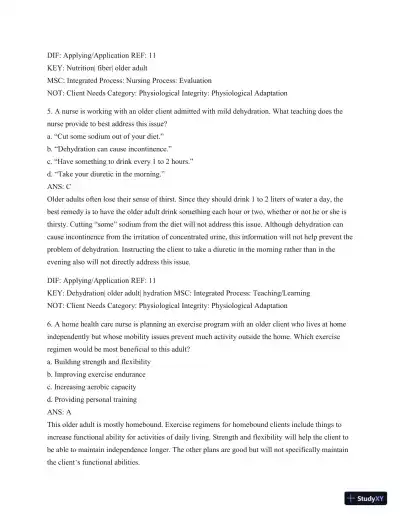 Test Bank For Medical-Surgical Nursing: Patient-Centered Collaborative Care (2 Volume Set), 8th Edition - Page 13 preview image