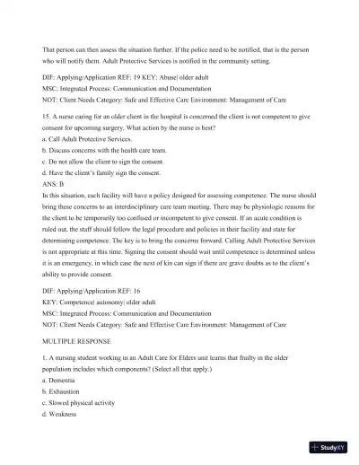 Test Bank For Medical-Surgical Nursing: Patient-Centered Collaborative Care (2 Volume Set), 8th Edition - Page 18 preview image