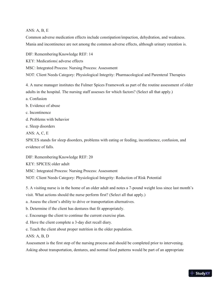Test Bank For Medical-Surgical Nursing: Patient-Centered Collaborative Care (2 Volume Set), 8th Edition, page 20