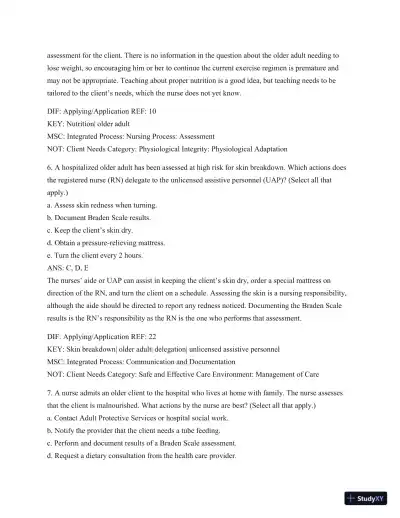 Test Bank For Medical-Surgical Nursing: Patient-Centered Collaborative Care (2 Volume Set), 8th Edition - Page 21 preview image