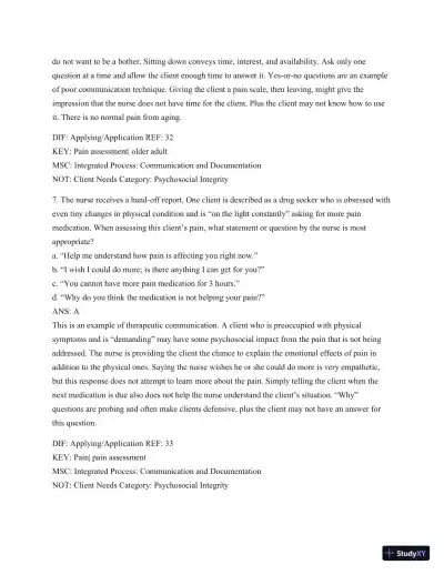 Test Bank For Medical-Surgical Nursing: Patient-Centered Collaborative Care (2 Volume Set), 8th Edition - Page 26 preview image