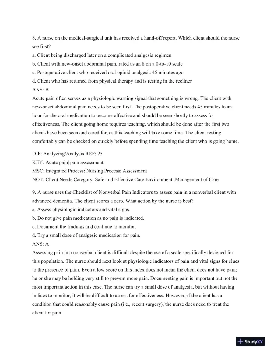 Test Bank For Medical-Surgical Nursing: Patient-Centered Collaborative Care (2 Volume Set), 8th Edition, page 27