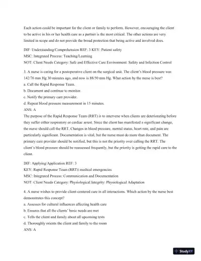 Test Bank For Medical-Surgical Nursing: Patient-Centered Collaborative Care (2 Volume Set), 8th Edition - Page 3 preview image