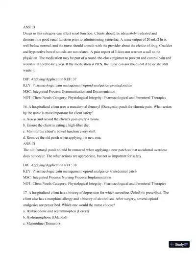 Test Bank For Medical-Surgical Nursing: Patient-Centered Collaborative Care (2 Volume Set), 8th Edition - Page 31 preview image