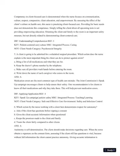 Test Bank For Medical-Surgical Nursing: Patient-Centered Collaborative Care (2 Volume Set), 8th Edition - Page 4 preview image