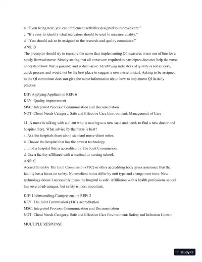 Test Bank For Medical-Surgical Nursing: Patient-Centered Collaborative Care (2 Volume Set), 8th Edition - Page 7 preview image