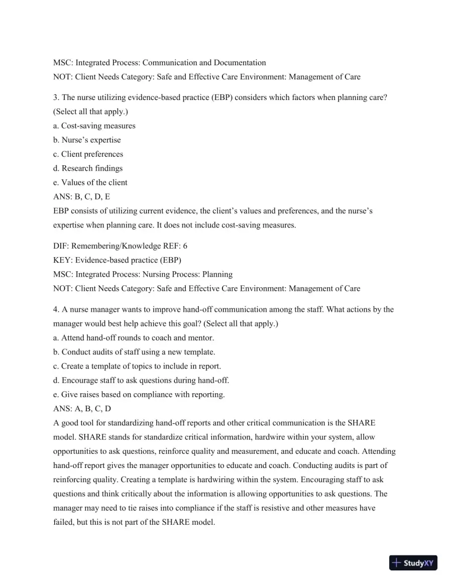Test Bank For Medical-Surgical Nursing: Patient-Centered Collaborative Care (2 Volume Set), 8th Edition, page 9