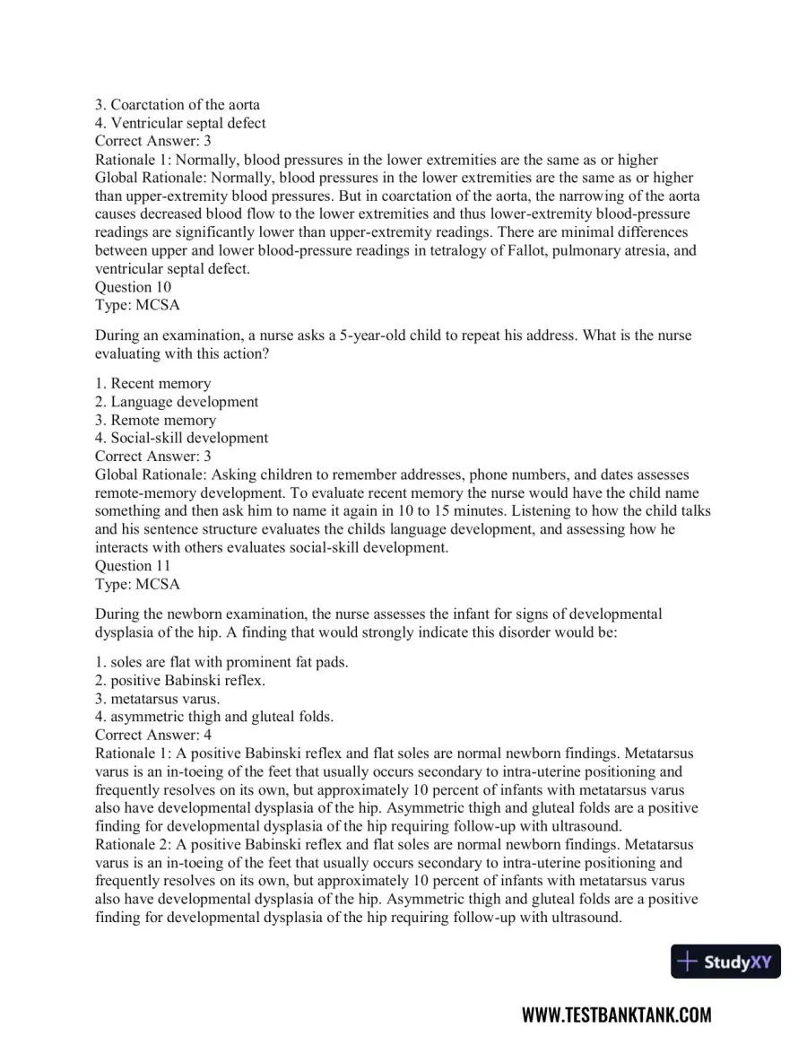 Pediatric Primary Care: Practice Guidelines for Nurses 3rd Edition Test Bank, page 20