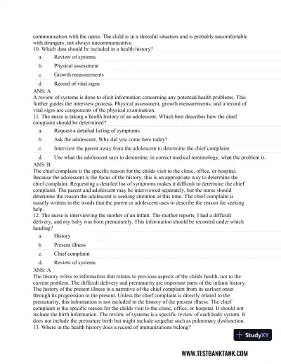 Pediatric Primary Care: Practice Guidelines for Nurses 3rd Edition Test Bank - Page 5 preview image