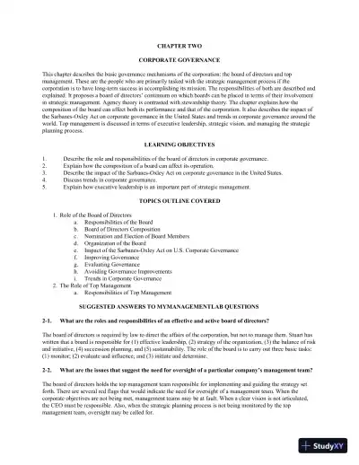 Strategic Management And Business Policy : Globalization, Innovation And Sustainability, 15th Edition Solution Manual - Page 15 preview image