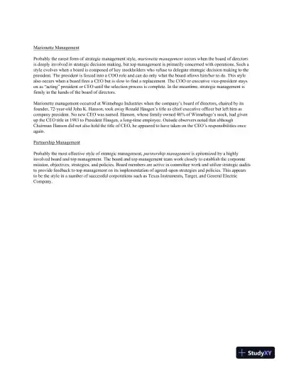 Strategic Management And Business Policy : Globalization, Innovation And Sustainability, 15th Edition Solution Manual - Page 20 preview image