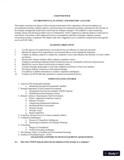 Strategic Management And Business Policy : Globalization, Innovation And Sustainability, 15th Edition Solution Manual - Page 25 preview image