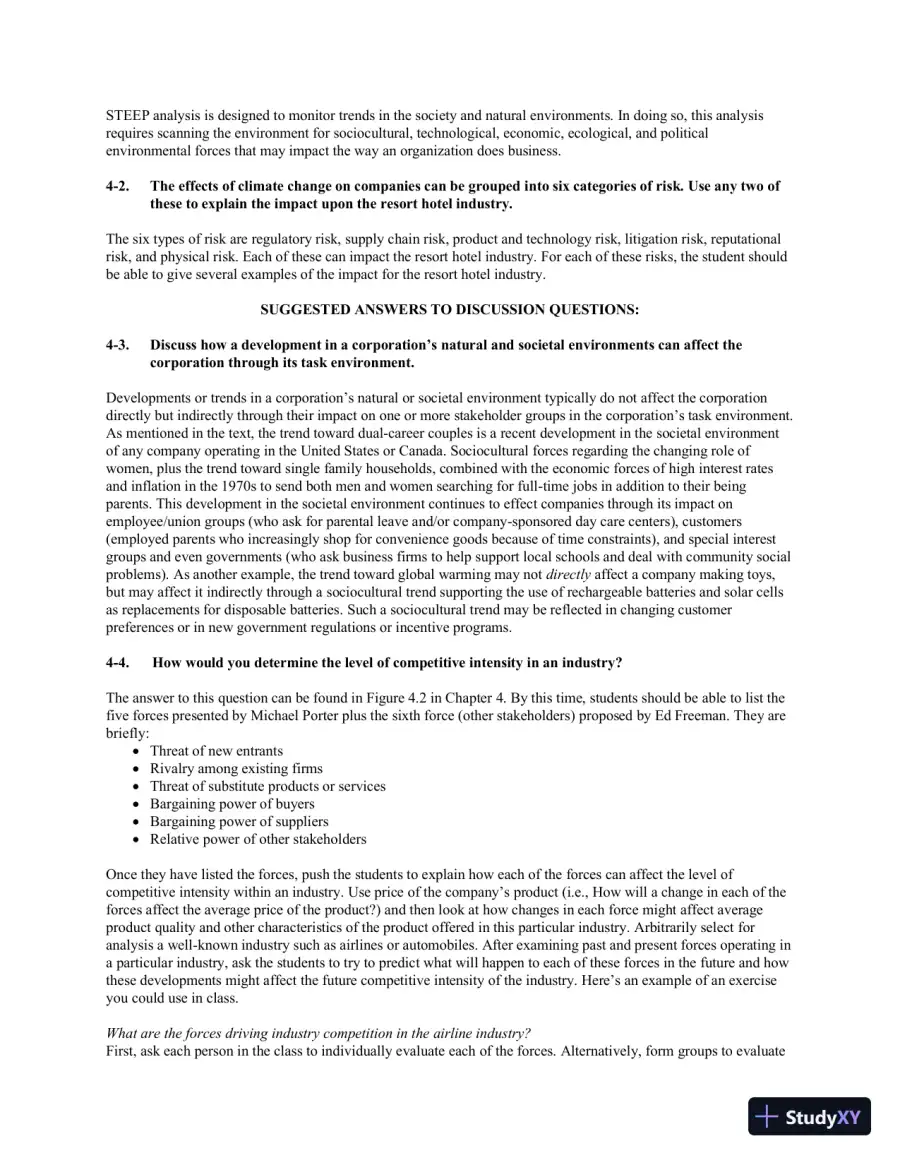 Strategic Management And Business Policy : Globalization, Innovation And Sustainability, 15th Edition Solution Manual, page 26