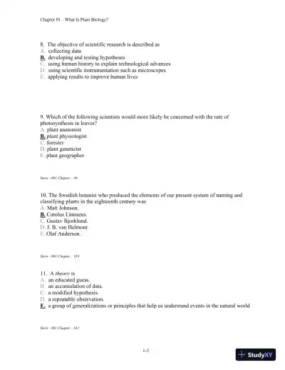 Stern's Introductory Plant Biology 12th Edition Test Bank - Page 4 preview image