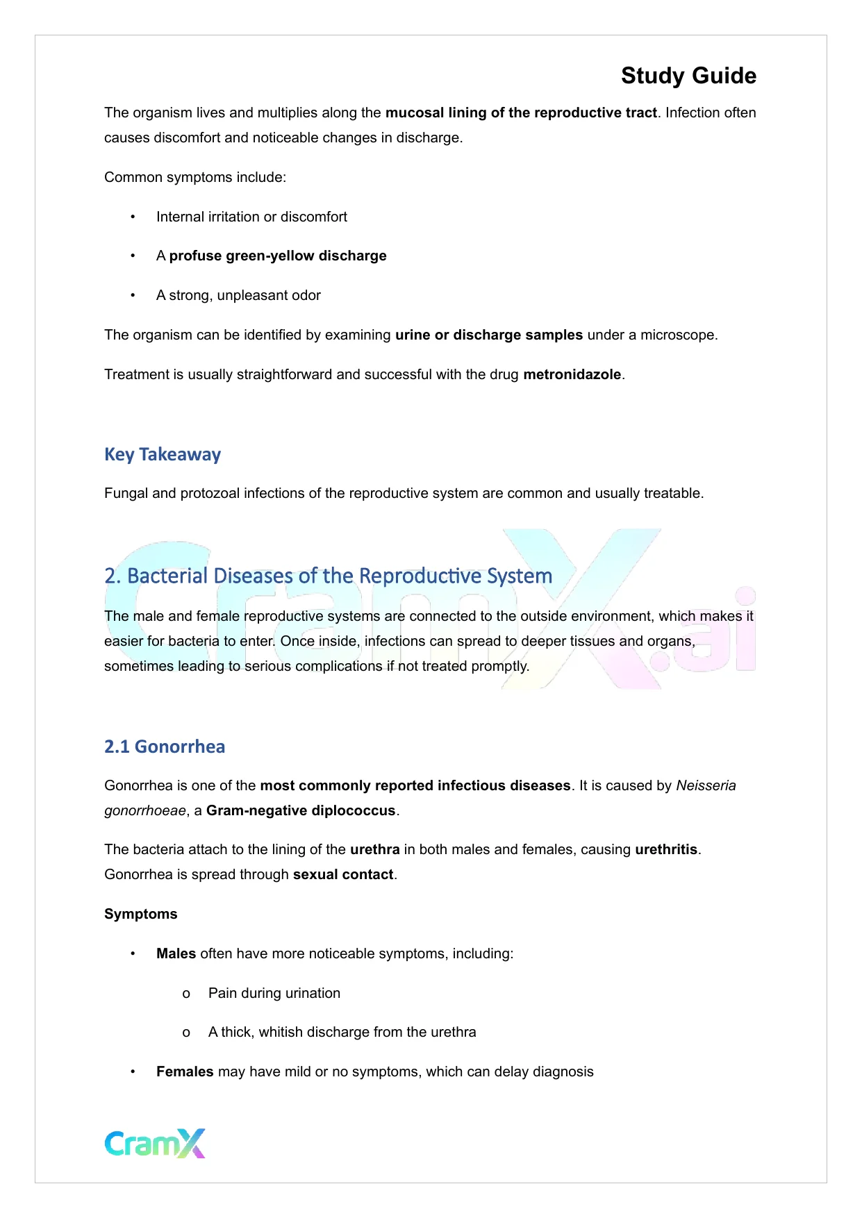 Microbiology - Diseases of the Reproductive System - Page 2 preview image