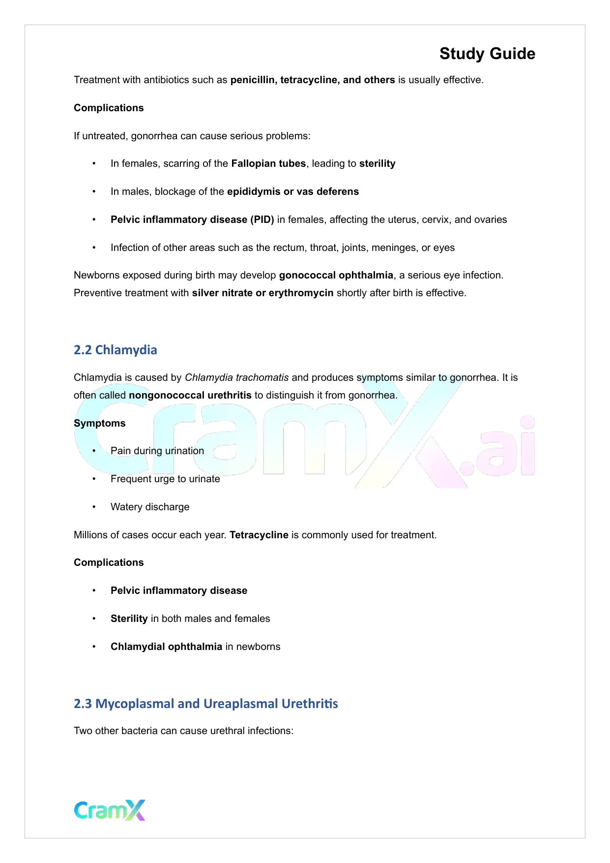 Microbiology - Diseases of the Reproductive System - Page 3 preview image