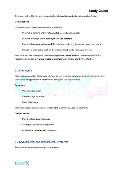 Microbiology - Diseases of the Reproductive System - Page 3 preview image