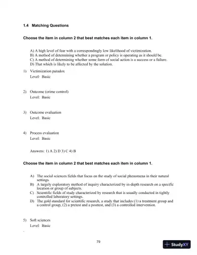 Test Bank for Crime Control In America: What Works, 4th Edition - Page 13 preview image