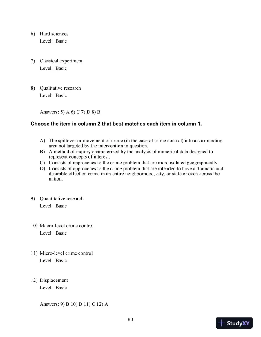 Test Bank for Crime Control In America: What Works, 4th Edition, page 14
