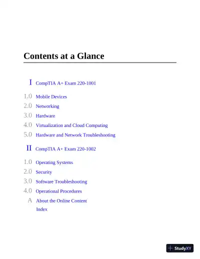 Mike Meyers' Comptia A+ Certification Passport, 220-1001 and 220-1002, 7th Edition (2020) - Page 11 preview image