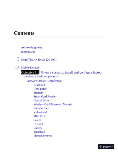 Mike Meyers' Comptia A+ Certification Passport, 220-1001 and 220-1002, 7th Edition (2020) - Page 12 preview image
