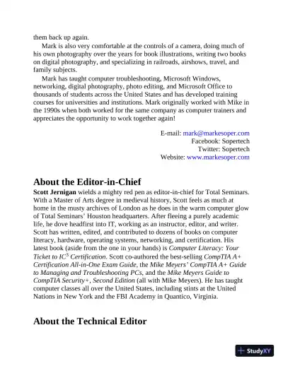 Mike Meyers' Comptia A+ Certification Passport, 220-1001 and 220-1002, 7th Edition (2020) - Page 9 preview image