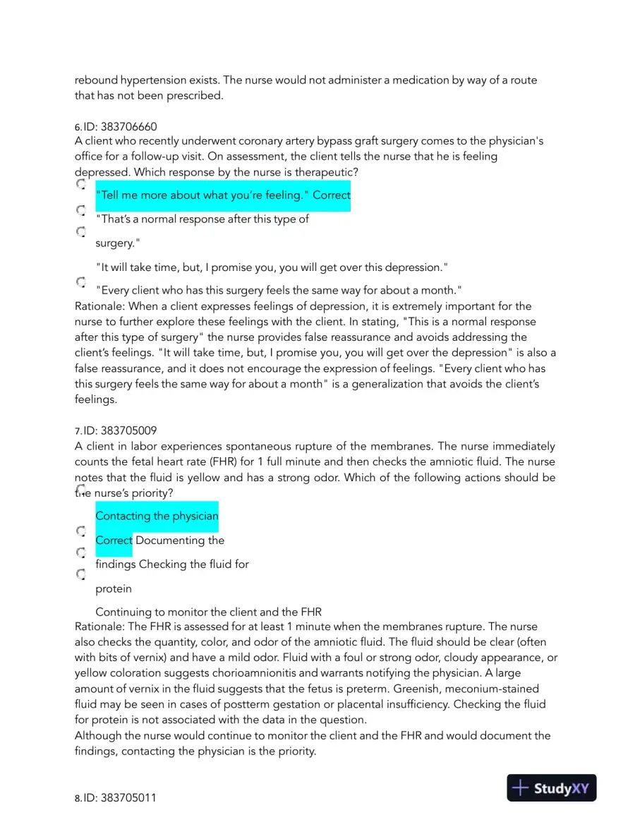2023 HESI Pharmacology Comprehensive Real Exam With Answers (262 Solved Questions), page 6