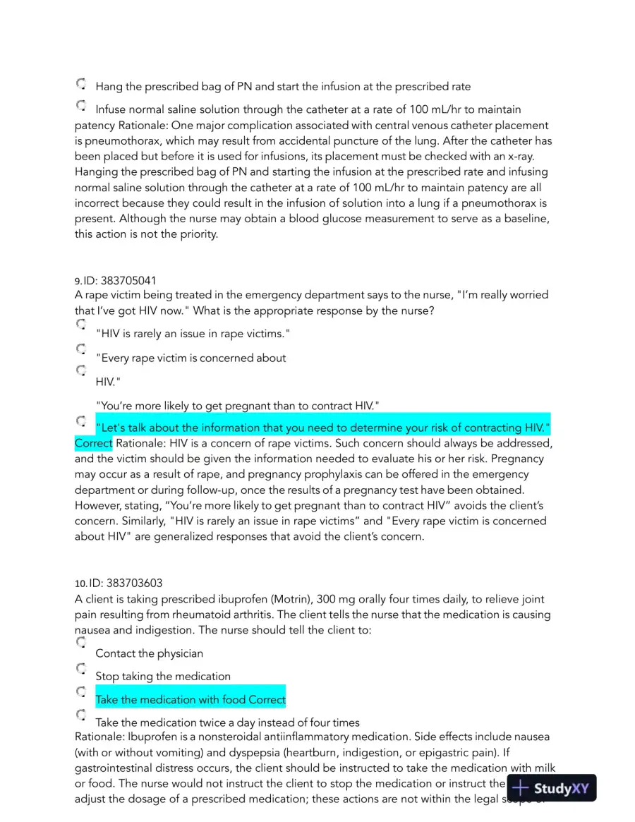 2023 HESI Pharmacology Comprehensive Real Exam With Answers (262 Solved Questions), page 8