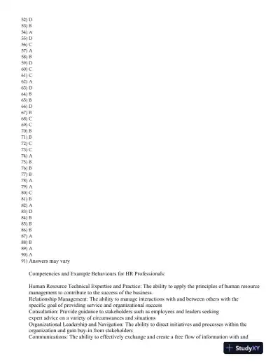 Strategic Human Resource Management: Gaining a Competitive Advantage 2nd Canadian Edition Test Bank - Page 14 preview image