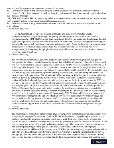 Strategic Human Resource Management: Gaining a Competitive Advantage 2nd Canadian Edition Test Bank - Page 15 preview image