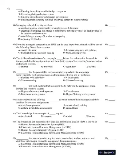Strategic Human Resource Management: Gaining a Competitive Advantage 2nd Canadian Edition Test Bank - Page 6 preview image