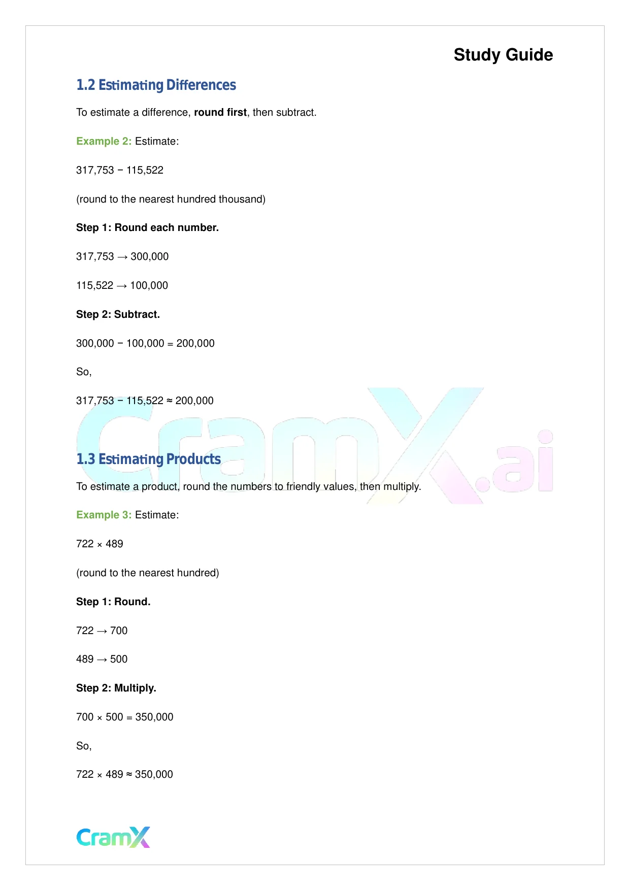 Basic Math and Pre-Algebra - Whole Numbers - Page 2 preview image